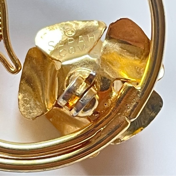 Vintage Sarah Coventry Circle Rose Gold Tone Brooch - Picture 7 of 9